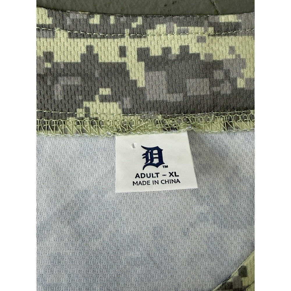 Detroit Tigers Camo Button Down Jersey XL Chevrolet Logo Promo Vintagecore - Picture 3 of 5